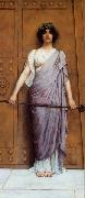 John William Godward At the Gate of the Temple oil painting reproduction